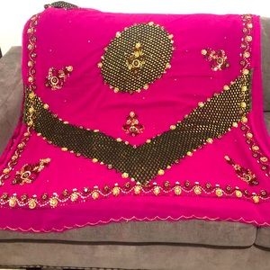 Indian saree with sequins work